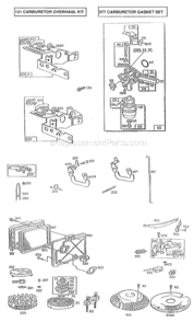 Page B Diagram and Parts List for 91700  Briggs and Stratton Engine